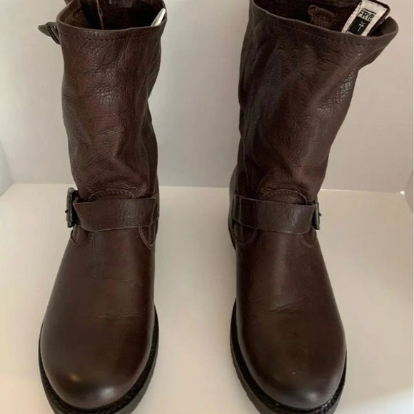Dark brown Leather Frye Boots Veronica Size 8.5 - Picture 4 of 12